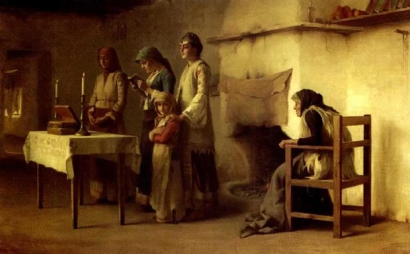 Theodoros Rallis - Preghiera prima della Comunione, Megara